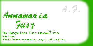 annamaria fusz business card